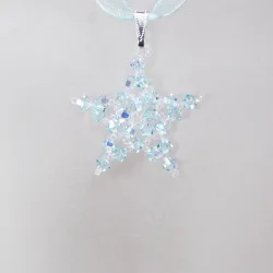 Pendant 30cm - Néréides-Green jade Organza - Pendant 30cm - Laiton argenté